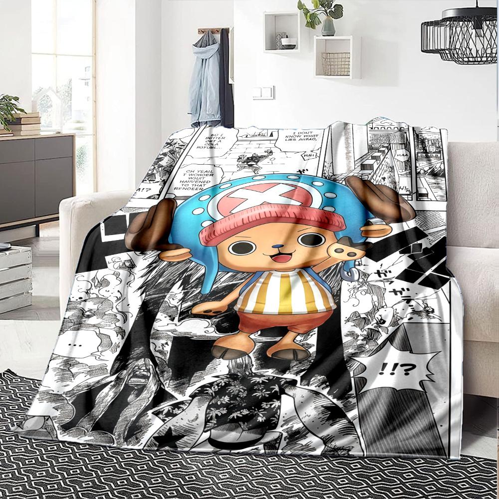 1 шт. Плед из фланели с рисунком Тони Тони Чоппера из One Piece. Подходит для всех сезонов. Для домашнего декора. Тепло и комфорт. Подарки. Праздничный подарок.