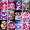 Diamond Painting Animal Butterfly Full Round Mosaic Fantasy Flower Cross Stitch Set Home Decor Gifts