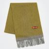 RECLOW 100% Wool Two-Tone Green Color Block Muffler