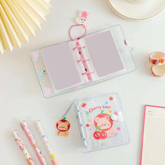 Photocard Holder Practical Portable 20 Pockets Photocard Binder Loose Leaf Cartoon Mini Photo Album Photo Card Holder Birthday Gift