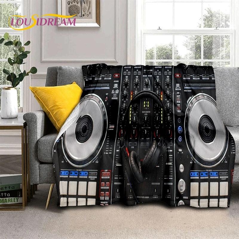 Виниловая пластинка музыка диджей экран лента мягкое фланелевое одеяло для кровати спальни дивана пикника, плед для укрытия на открытом воздухе отдых подарок