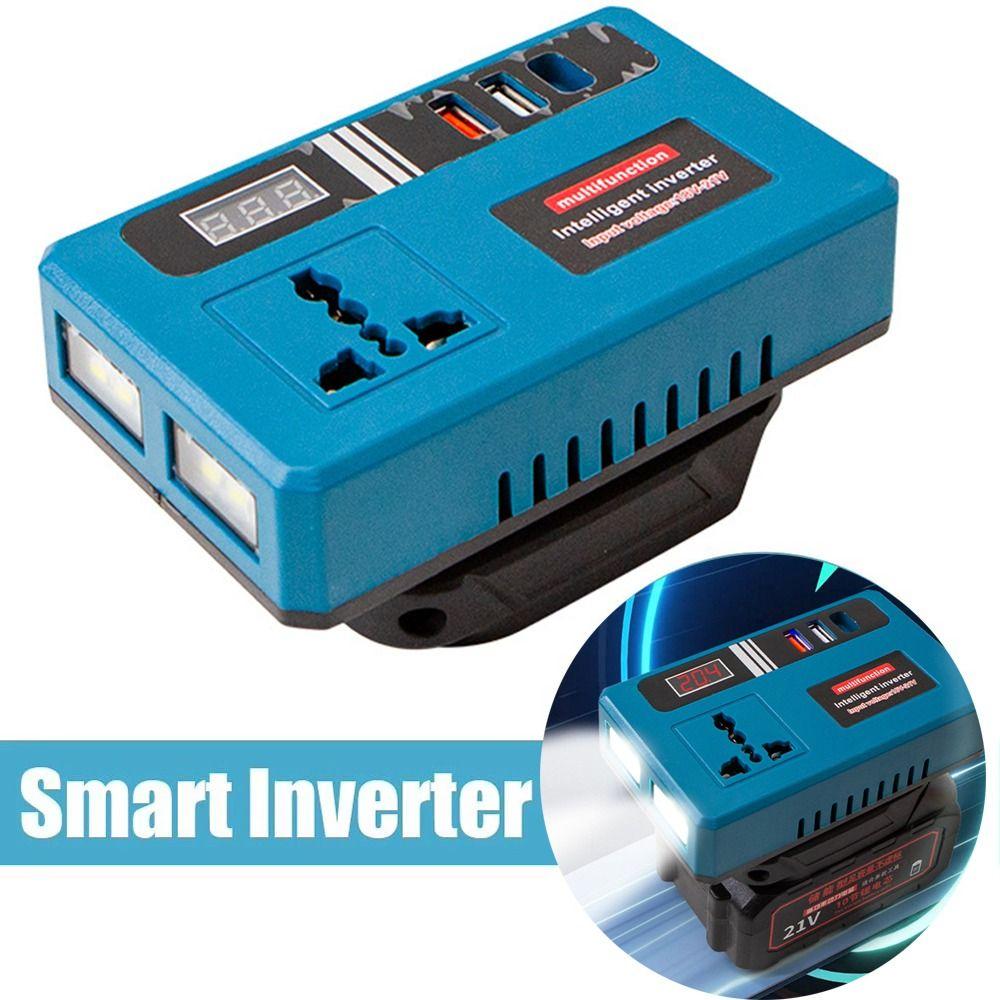 DC 21V To AC 180V-220V 120W Portable Power Inverter Digital Voltage Display Smart Transformer