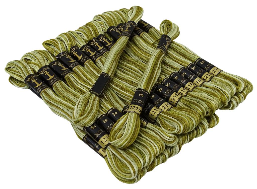 IBA Indianbeautifulart двухцветный многожильный хлопок, вышивка крестиком, ручная вышивка, нить мулине, 25 мотков, коричневый и