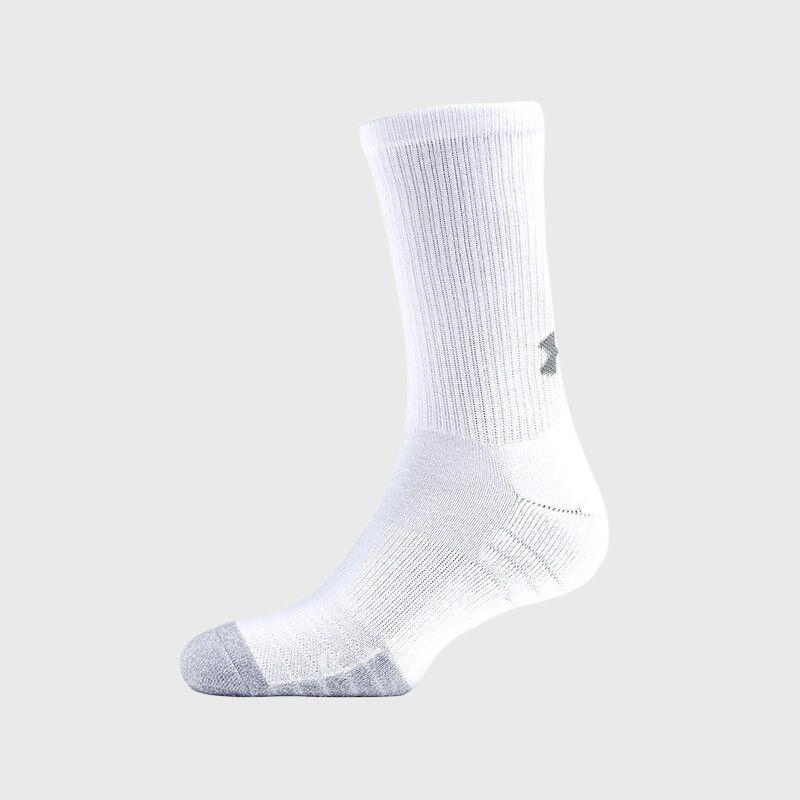 Under Armour Knee High Socks Unisex 3 Pack White Couple's 1346751-101