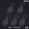 5Pcs Blank Photo Frame Keychain Clear Acrylic Keyring Insert Photo Split Key Pendant Diy Key Holder Couple Anniversary Gifts