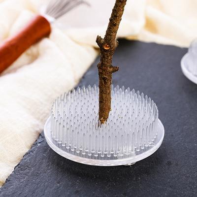 Цветочная лягушка, удобный фиксированный инструмент для цветов, круглые мини-присоски, незаметный пластиковый держатель для булавок для цветочной композиции для кухни