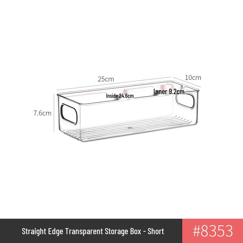 Transparent Kitchen Cabinet Organizer and Under-Sink Storage Box for Snacks and Sundries