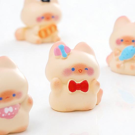 2 шт. Миниатюрная фигурка кошки Микро-статуэтка кошки из смолы Крошечный котенок