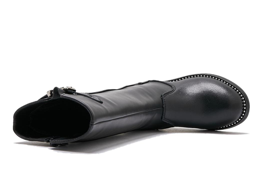 PPXID Boots with Side Easy to Put On and Take Comfortable to Walk Perfect for and Casual Size 19cm Girls' Knee-High Zipper, Off, Water-Repellent, in,