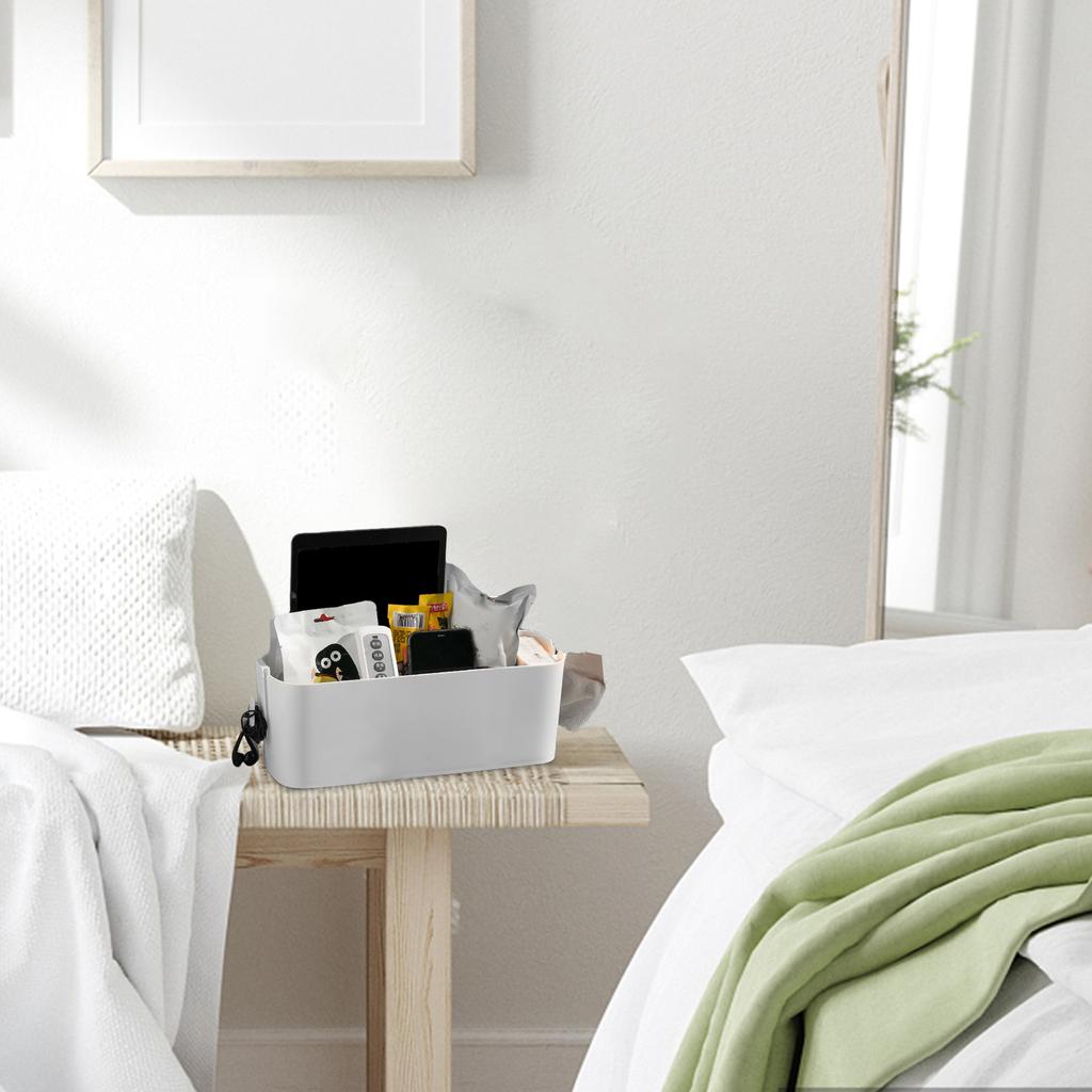 Hanging Bed Organiser Storage Basket Bed Hanger With Detachable Hooks For Book Magazine Toy Mobile Phone