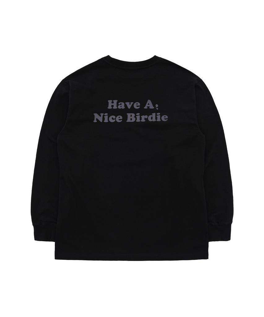 UPPERSTROP GOLF [Up3100] Upst Golf Signature Logo Long Sleeve Round Neck T-Shirt Black