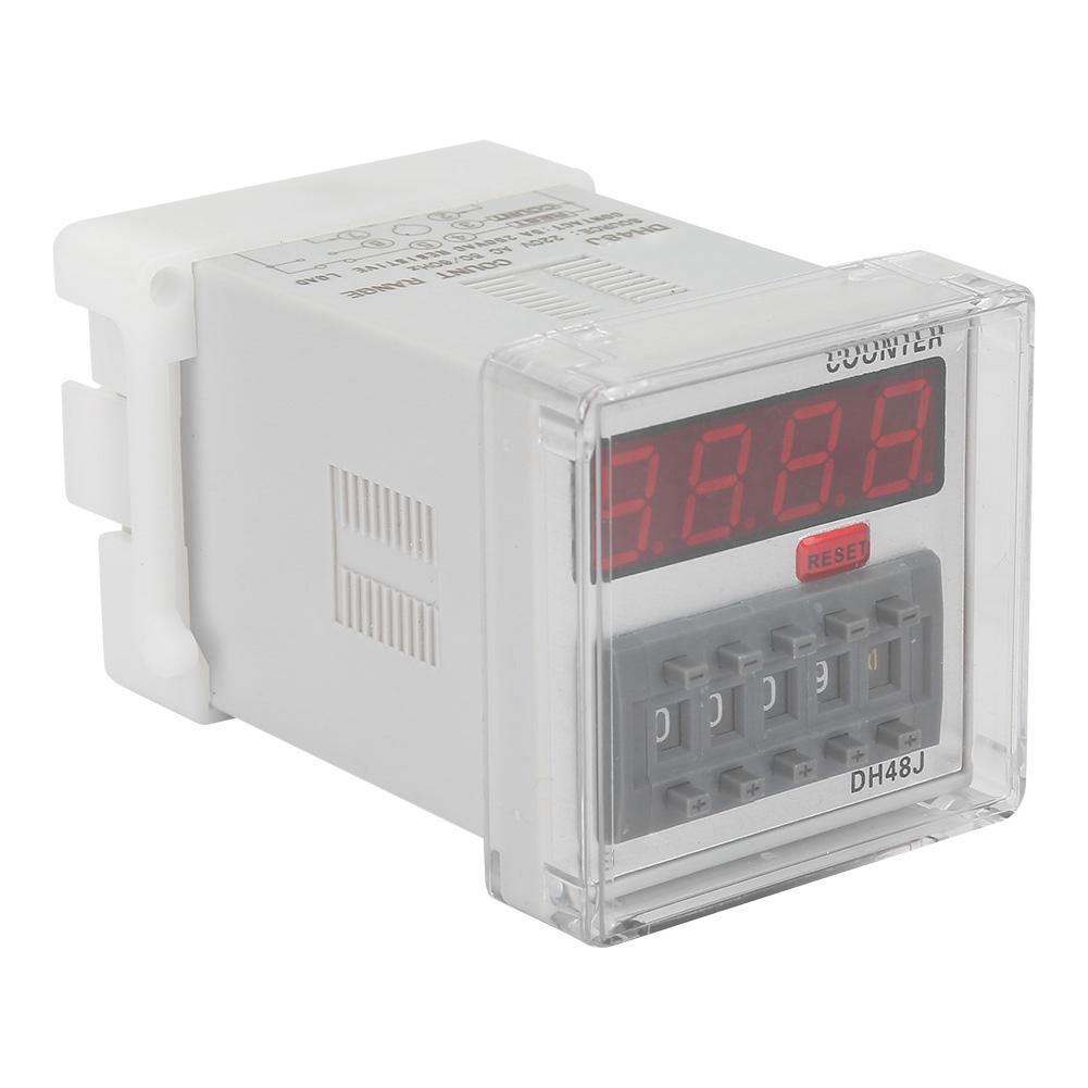 DH48J 220VAC цифровой счетчик реле светодиодный дисплей 1-999900 8-контактный