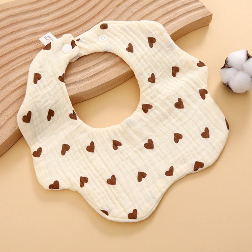 Soft Cotton Baby Bib 6 Layer Feeding Bib Adjustable Kids Saliva Towel Newborn