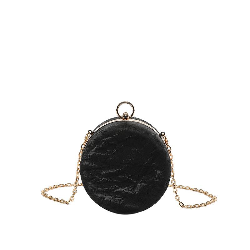 Простая сумка для ужина, новая женская сумка с цепочкой, фактура, легкая роскошная сумка через плечо, сферическая сумка, модная сумка через плечо