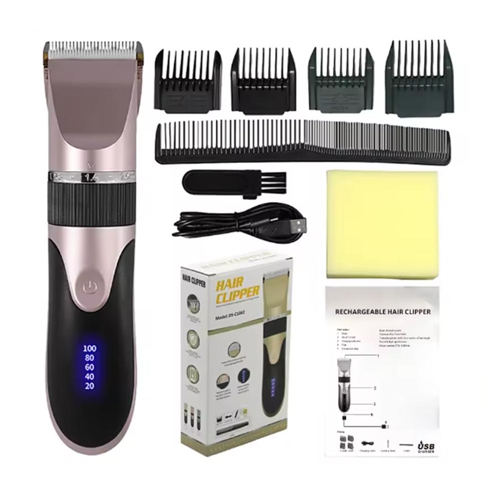 Professional electric barber clippers men barber beard trimmer rechargeable hair clippers ceramic blades hair trimmer Adult Kid