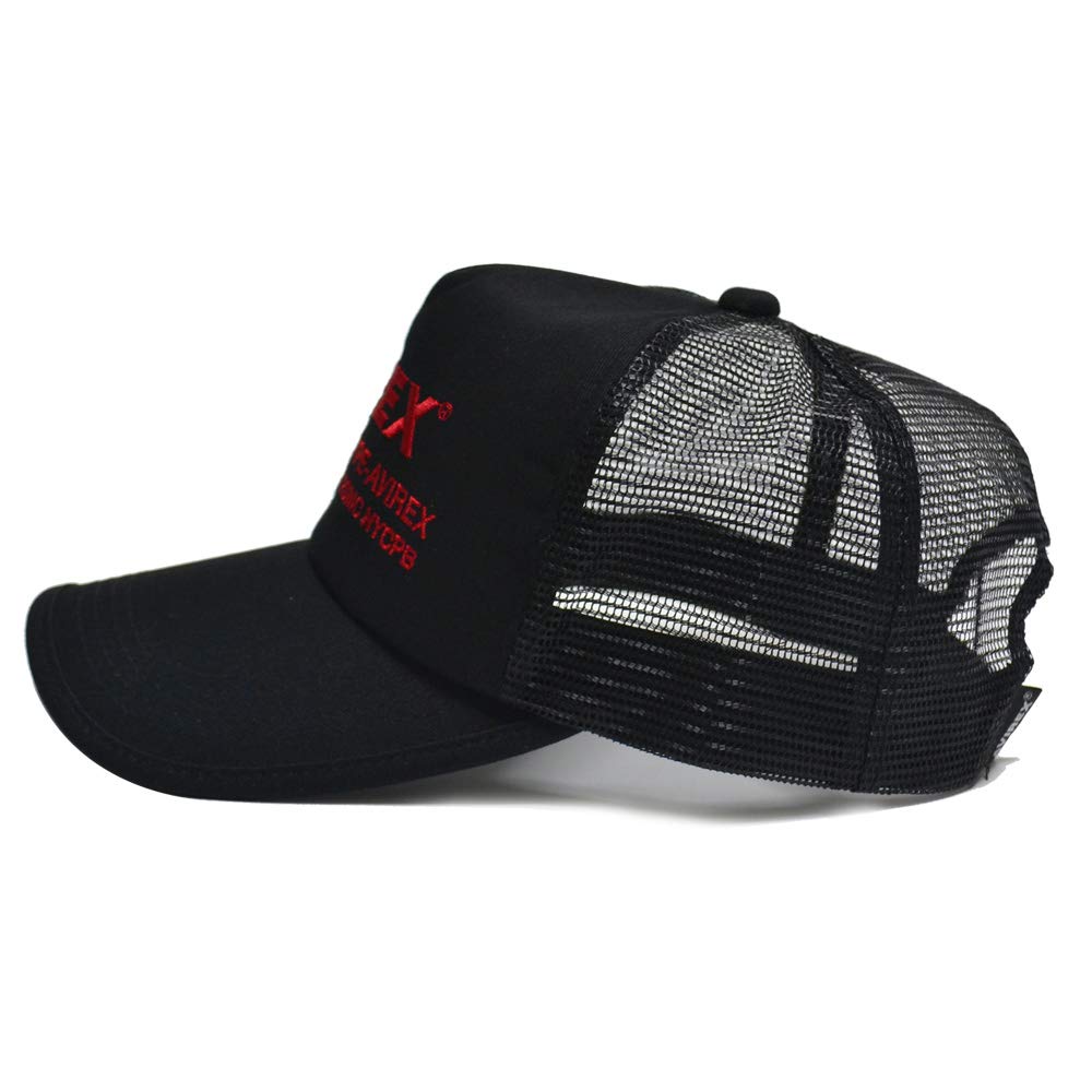 [Avirex] Number Ring Embroidery Mesh Cap 7300 (Black Black27300)