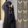 Hair Claw Long Fringe Faux Pearls Butterflies Decor Hair Clips Women Girls Hairstyles Home