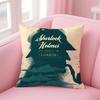 Classic British TV Series SSherlock HHolmes Cushion Cover Pillow Case Soft Skin Friendly Fabric  Concealed Zipper