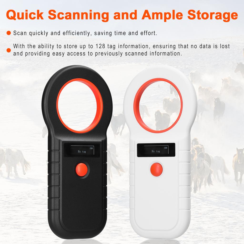 Сканер микрочипов для домашних животных, беспроводной RFID ручной сканер чипов, перезаряжаемый сканер меток для животных
