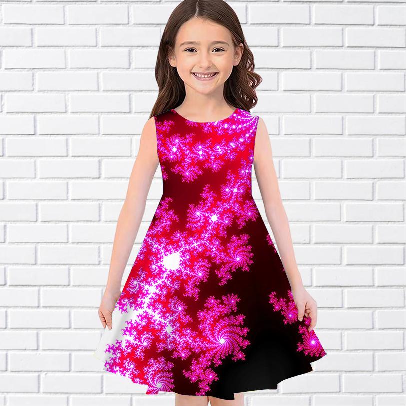 Вечернее платье принцессы без рукавов для девочек с 3D снежинками для девочек старше четырех лет