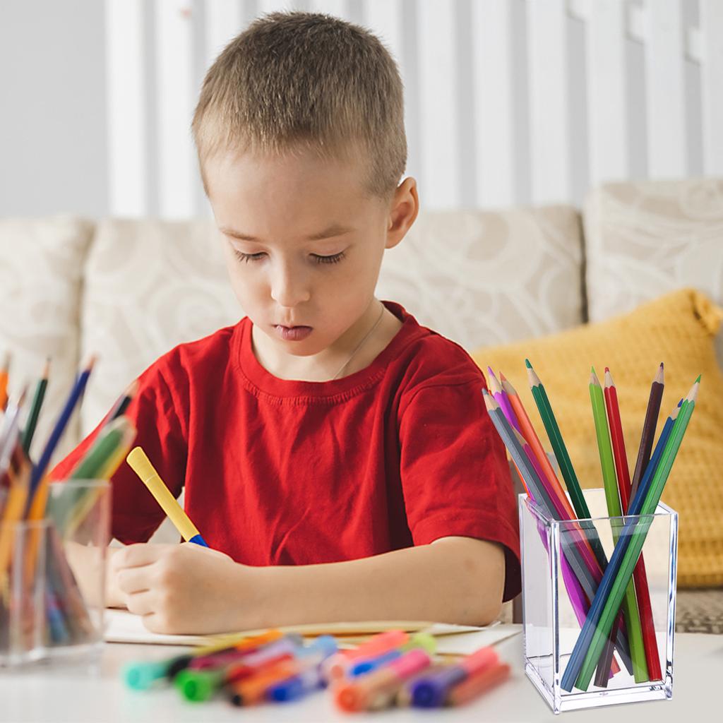 4 шт. акриловый держатель для ручек акриловый горшок для ручек, держатель для ручек квадратный акриловый Penci