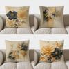 Декор для дома Цветочный Темный и Светлый Цветочный узор Наволочка с узором Наволочка с узором Подходит для дивана Спальни Автомобиля Наволочка