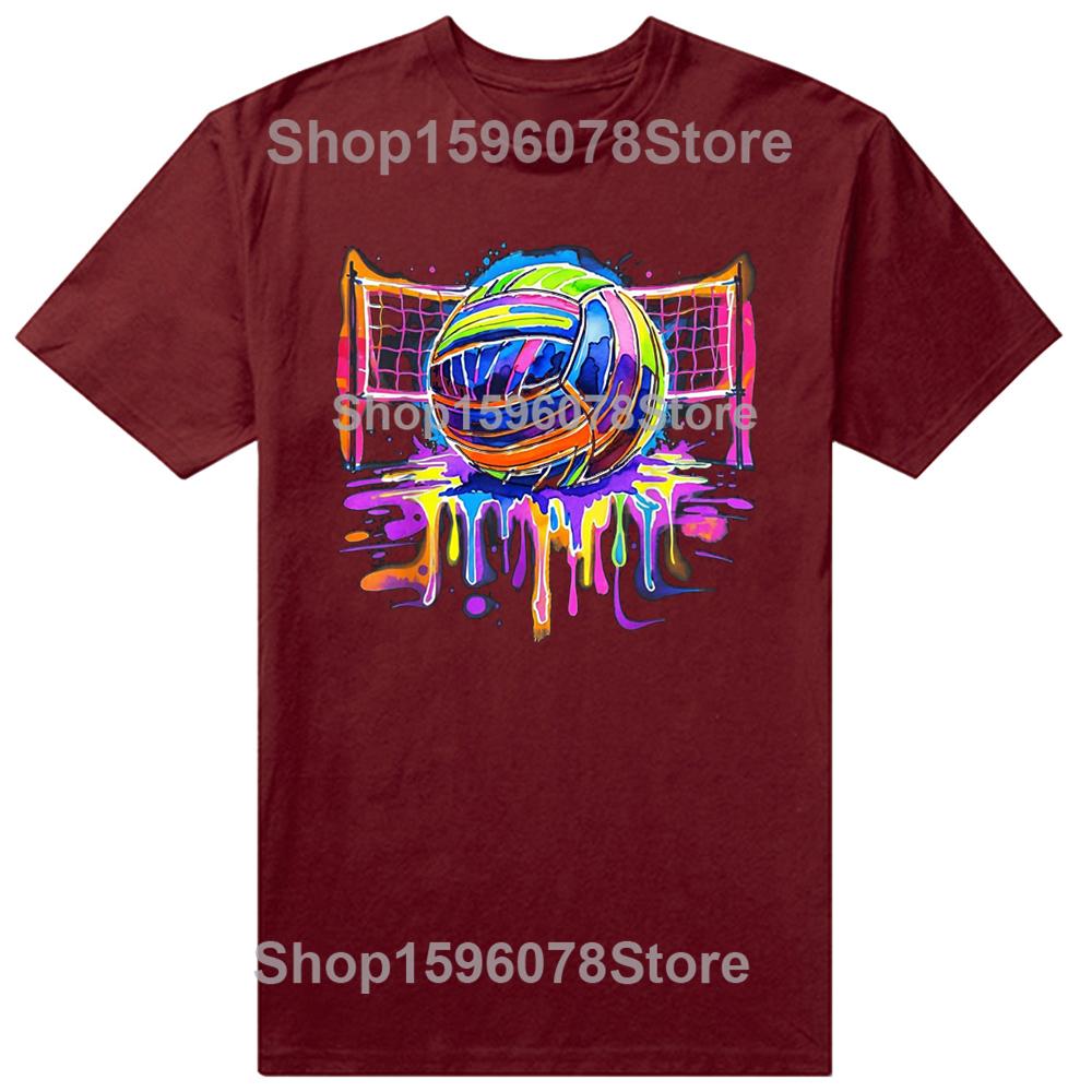 Funny Volleyball Game Day Sports Player 100% Cotton T-shirts Men Women Fashion Casual Tshirt Loose Oversized Streetwear T Shirt