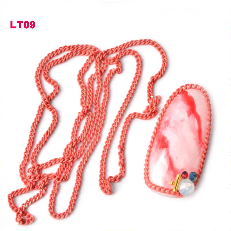 Ultra-Fine Nail Art Chain Metal Chain Zipper Nail Jewelry Nail Art Decoration 12 Colors