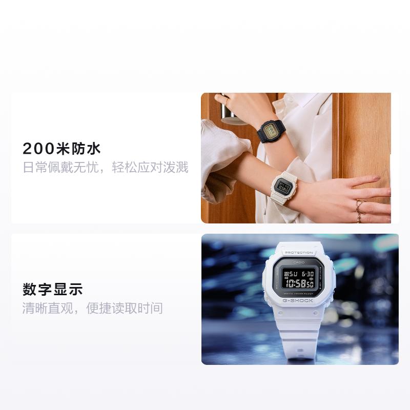 Casio DIGITAL Series-S5600 Square Macaron Fresh Electronic Movement Resin Strap Japanese and Korean Watch Women's Watch Blue Dial GMD-S5600-7PR