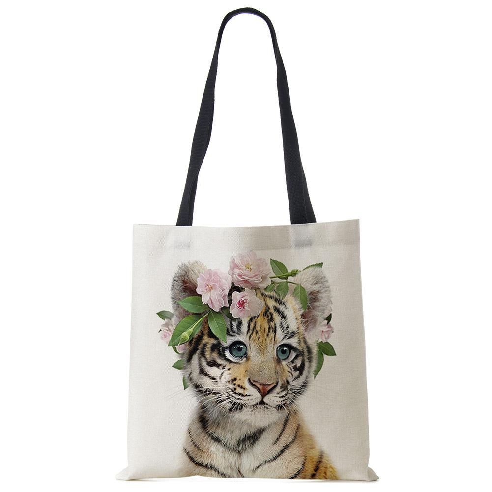 Милая Серия Животных Панда Коала Слон Принт Женская Сумка Повседневная Сумка-Тоут Сумка через Плечо Большая Вместимость KTY