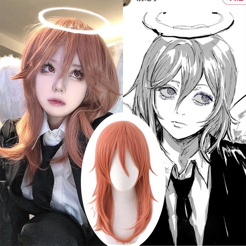 Новый парик для ролевых игр, рождественский темно-оранжевый длинный парик, ангел-дьявол, бензопила, мужской реквизит для ролевых игр