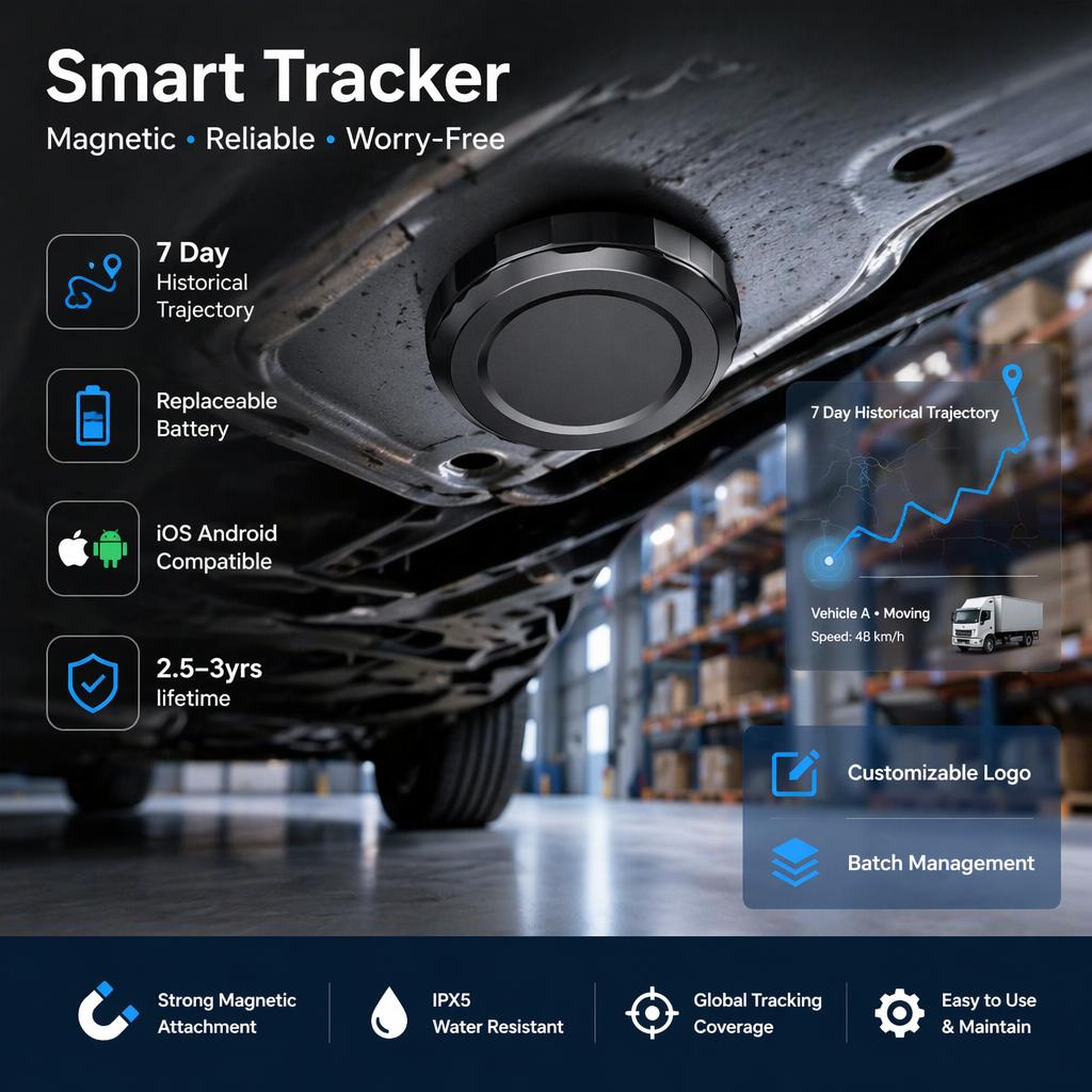 Global Tracking No Subscription Fee No Sim Card Multi-Device Management Gps tracker Sim Card No Subscription Smart GPS Tracker