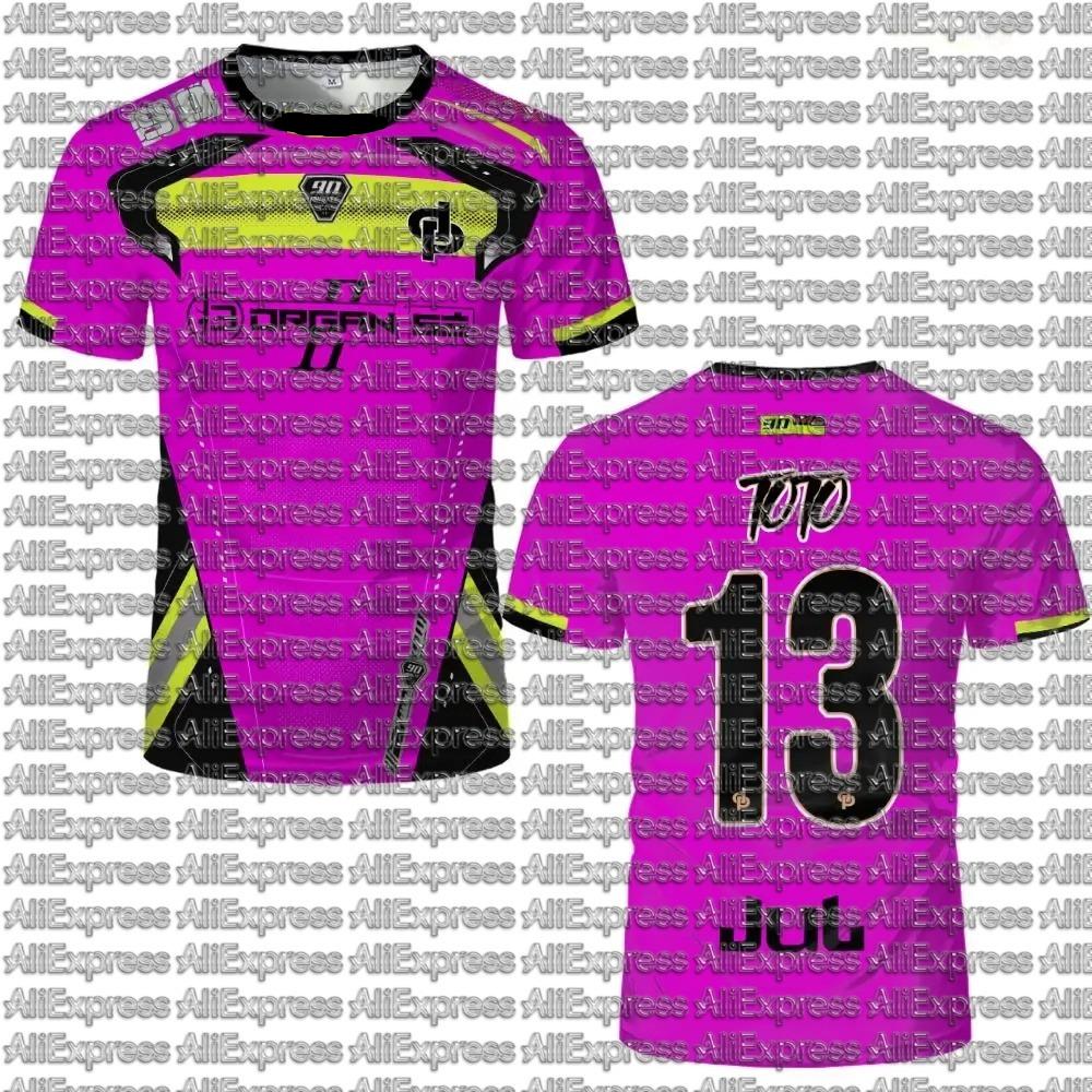 New JUL Marseille Rap Printed Jersey Hip Hop Football T-shirt Training Unisex Children's 3D Pink