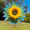 Yousheng Sunflower Pinwheel 3-Tier Sunflower Garden Wind Spinner Ground Insert Yard Decor Windmill for Patio Lawn Decoration