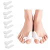 5 Pairs of Silicone Gel Toe Separator for Bunion Relief, Hallux Valgus Protector, Two-Hole Toe Spacer for Overlapping Toes