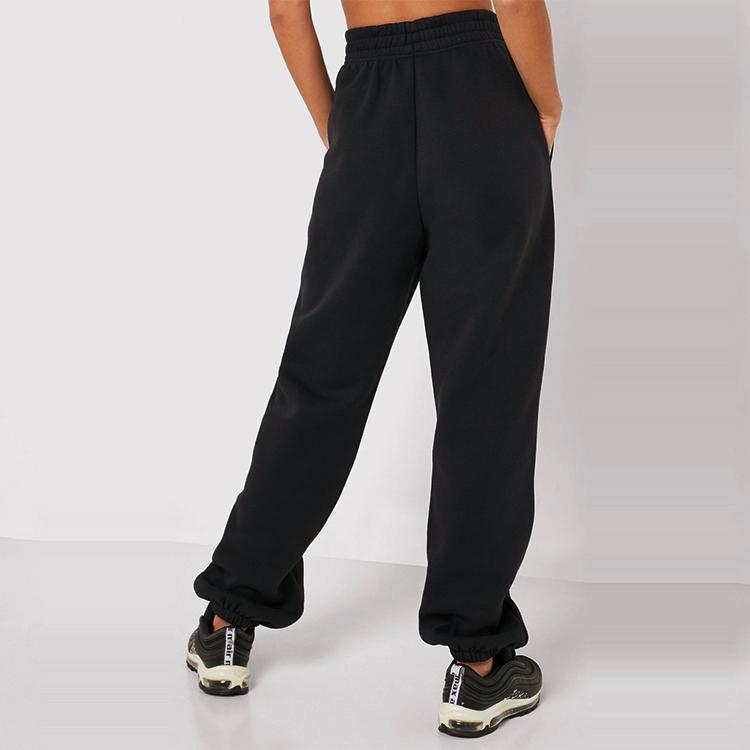 Nike Knitted Sweatpants Women's Black Moderate Straight Fit Pants (Unisex) Knitted Sweatpants BV4089 010