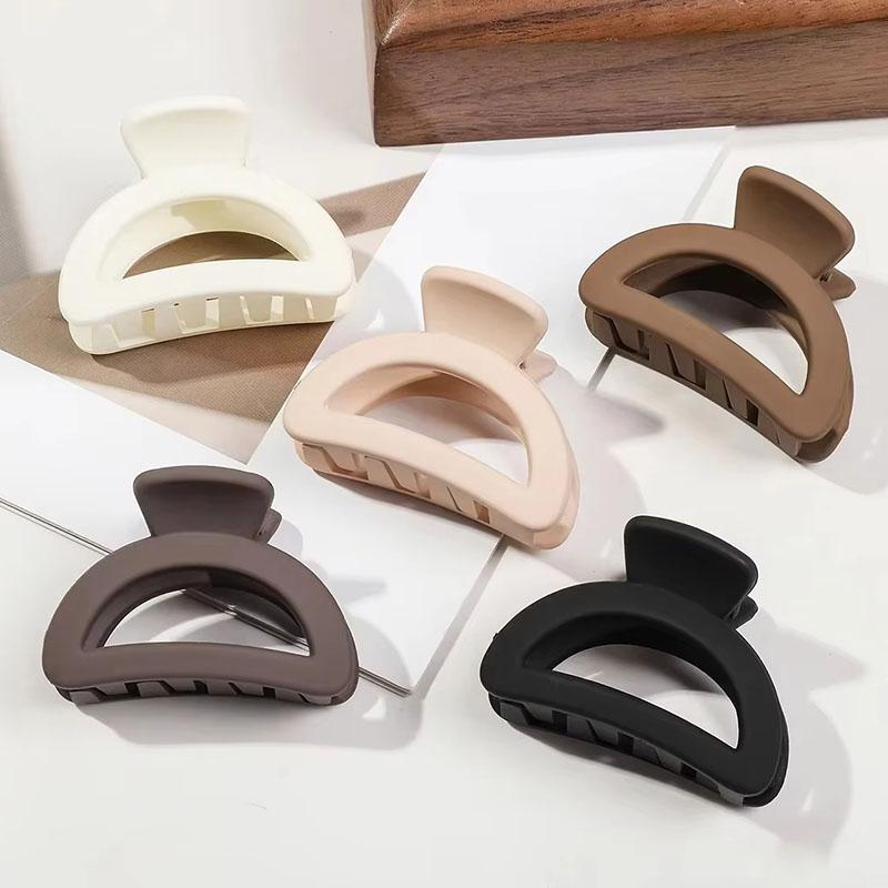 5 Pcs Small Flower Hair Claw Clips for Women Girls Matte Rectange Jaw Clips Semicircle Barrettes for Thin Hair Girl Headwear