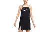 Nike Платья-комбинации Женские Черные Квадратный Вырез Умеренная Средняя Длина DM6743-010
