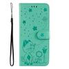 Suitable for Cat and Bee leather cases iPhone16E iPhone Case12/13/14/15Protective embossed case