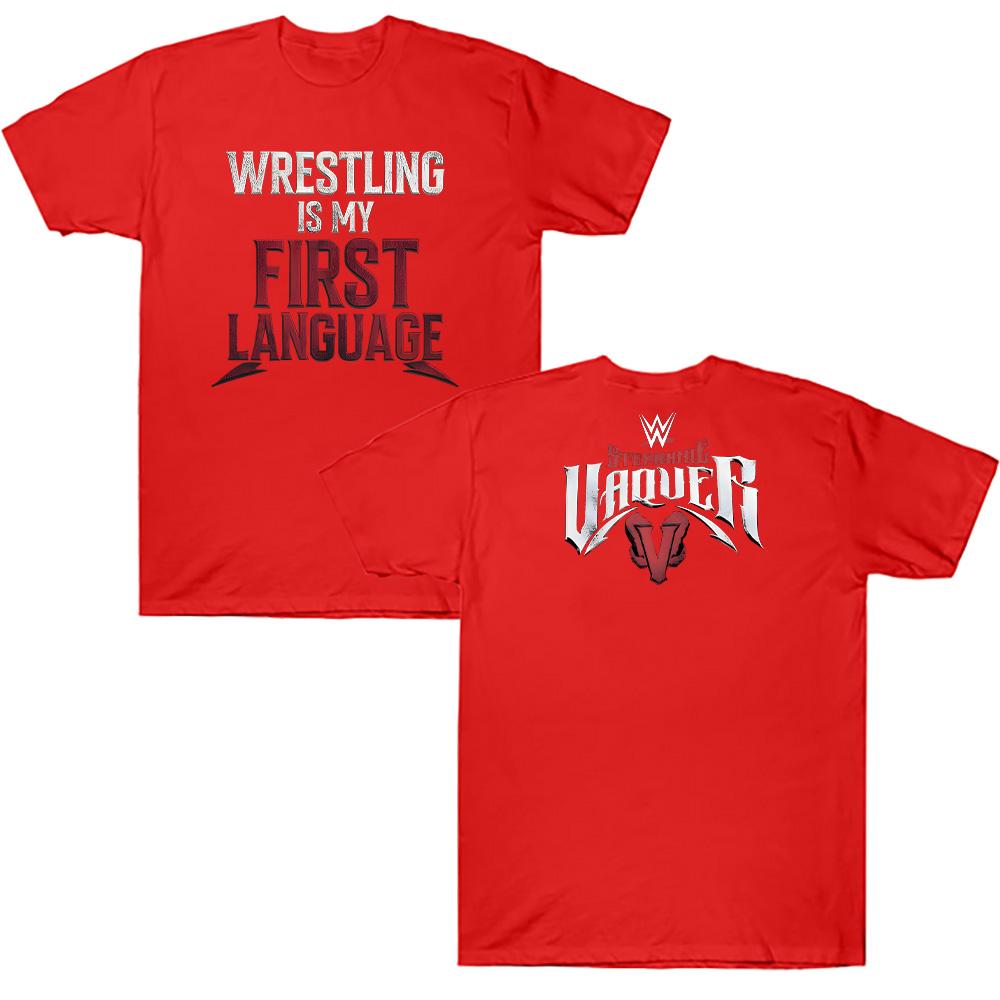 Мужские футболки Stephanie Vaquer Wrestling Is My First Language Футболки для фанатов Хлопковые топы Мужские Женские Y2K Летние Дышащие футболки с коротким рукавом