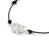 [I9112] - Black 'Love' Silver Bracelet