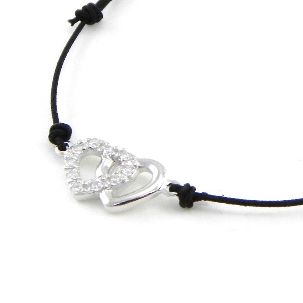 Les Trésors De Lily [I9112] - Черный серебряный браслет «Любовь»