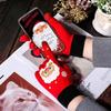 Рождественские Теплые Вязаные Перчатки Сенсорные Пятипалые Зимние Перчатки для Взрослых и Детей Мягкий Термоаксессуар Идеальный Праздничный Подарок