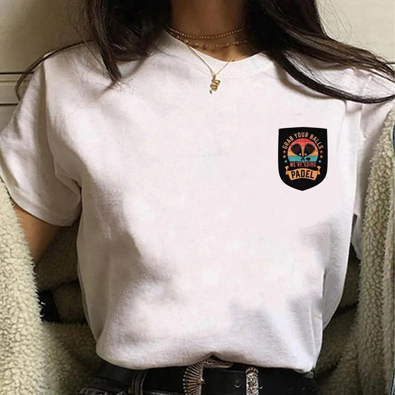 ZX TEE Падел Стритвир Y2k Белый Мода Женские Футболки Харадзюку Смешная Одежда Короткий Рукав Летние Футболки Повседневные Женские Топы Круглый Вырез