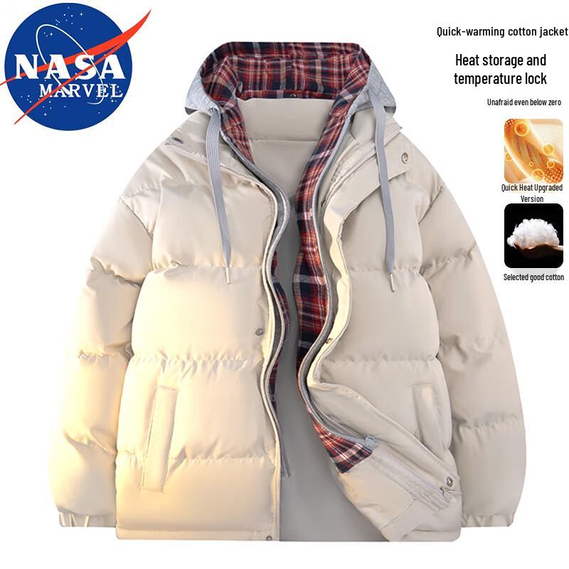 NASA MARVEL Men's Hooded Padded Jacket