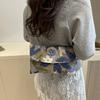 New Chinese Style Straw Woven Bag Versatile Chain Shoulder Crossbody Envelope Sequin Beaded Floral Embroidery Evening Clutch