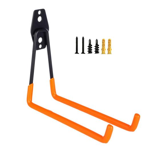 Сверхпрочный гаражный крючок с винтами, настенное крепление, металлическая вешалка для хозяйственных нужд, многофункциональная велосипедная лестница, органайзер для садовых электроинструментов, подвесная стойка для хранения