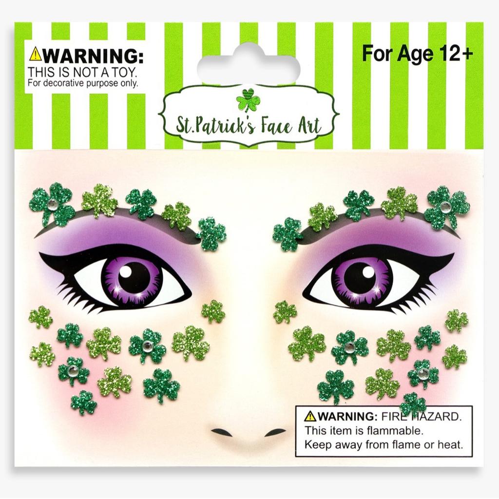 Glitter Face Art Stickers, Self-Adhesive Face Decor Decals for Halloween, Carnival, Festival and Party Makeup