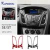 Для Ford Focus SE ST MK3 2012 2013 2014 Наклейка из настоящего мягкого углеродного волокна Рамка воздуховода центральной консоли автомобиля LHD Аксессуары