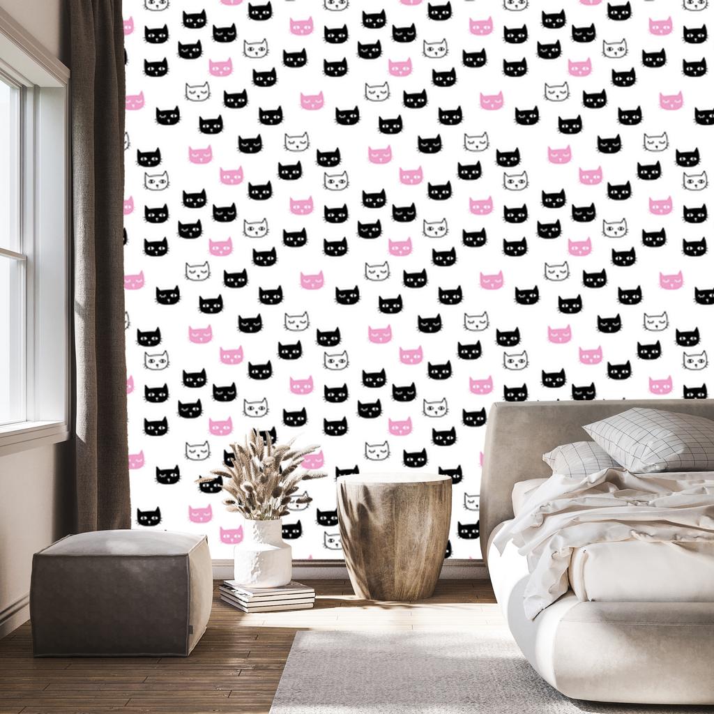 Cats wallpaper for living room and bedroom 50x1000
